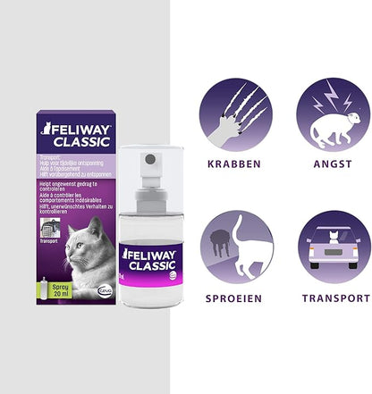 FELIWAY Classic Cat Calming Pheromone Travel Spray (20 mL) Feliway%C2%AE