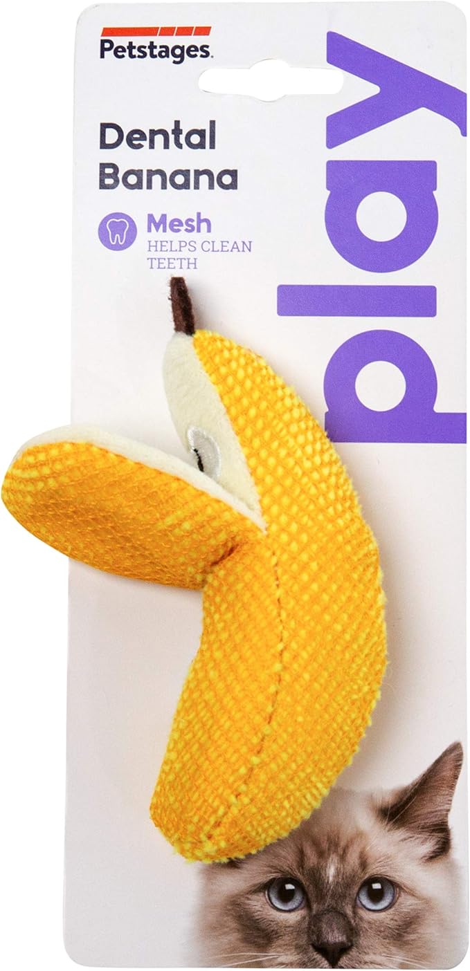 Catstages Dental Banana Catnip Cat Chew Toy - PAWPICO