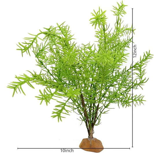JIHAQUA Lifelike Reptile Tank Plant Decor - Realistic Artificial Plastic Plant for Terrariums and Pet Enclosures (Style D) JIHAQUA