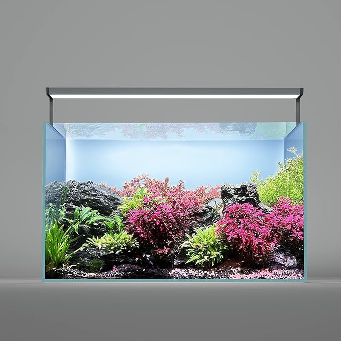 LANDEN AQUABRITE 60 LED Aquarium Light RGB+W for 23.62in (60cm) Rimless Freshwater Fish Tanks - Full Spectrum Lighting with Adjustable Brightness with Controller Landen