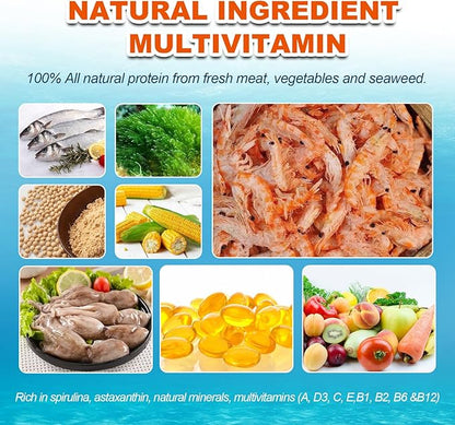 Shrimp Food Aquarium Freshwater - High Protein Natrual Shrimp Pellets Rich in Calcium Vitamins for Crystal Shrimp Red Cherry Shrimp Caridina Shrimp and Tropical Shrimp (4.6oz) yizeril