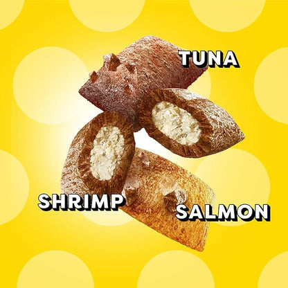 TEMPTATIONS MIXUPS Crunchy and Soft Cat Treats SURFERS' DELIGHT Flavor, (12) 3 oz. Pouches Temptations