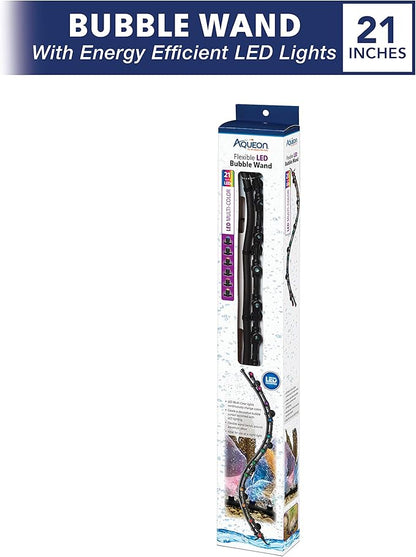 Aqueon Fish Tank Aquarium Flexible LED Accent Light and Bubble Wand, Multi Color, 21 Inch Aqueon