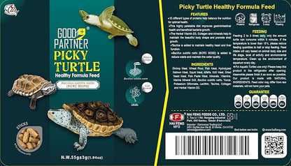 Purify Series for Aquatic Turtle Food, Suitable for Turtles and Red Eared Slider, Floating Sticks, Good for Shell Health and Growth, 3.35oz (Pack of 2) GOODPARTNERFishFoodPurifySeries