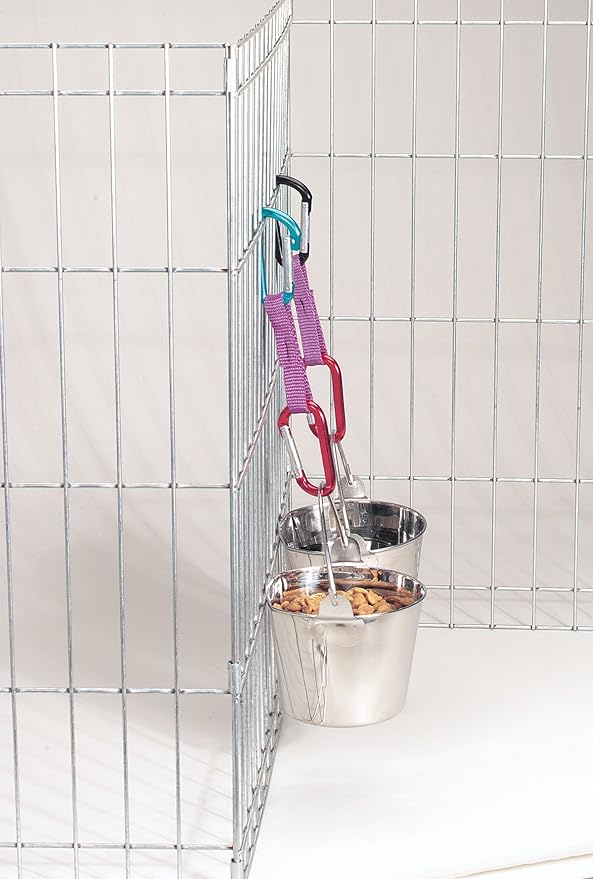 Pro Select Stainless Steel Pet Pail, 1-Quart Size – Heavy Duty Flat Sided Pail Great for Providing Water in Pet Kennels PetEdge