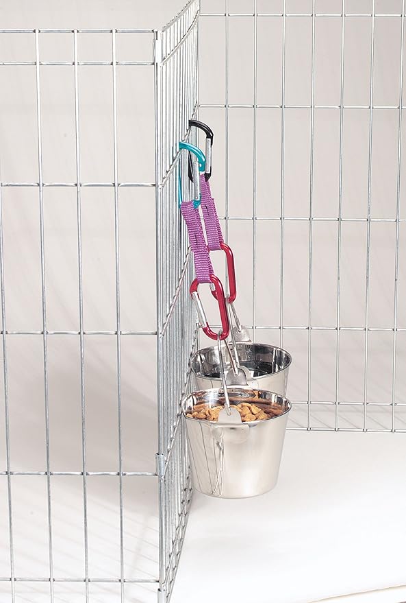 ProSelect Stainless Steel Flat Sided Pails — Durable Pails for Fences, Cages, Crates, or Kennels - 9¾", 9-Quart PetEdge