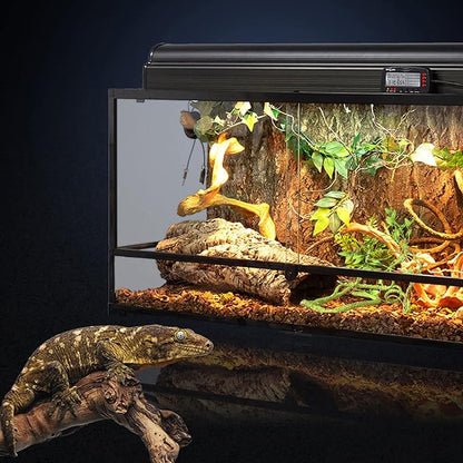 11 Pieces Bearded Dragon Tank Accessories, Reptile Hammock Plants and Vines Terrarium Branch Plants Habitat Decoration for Lizard Gecko Snake Hermit Crab Mechpia