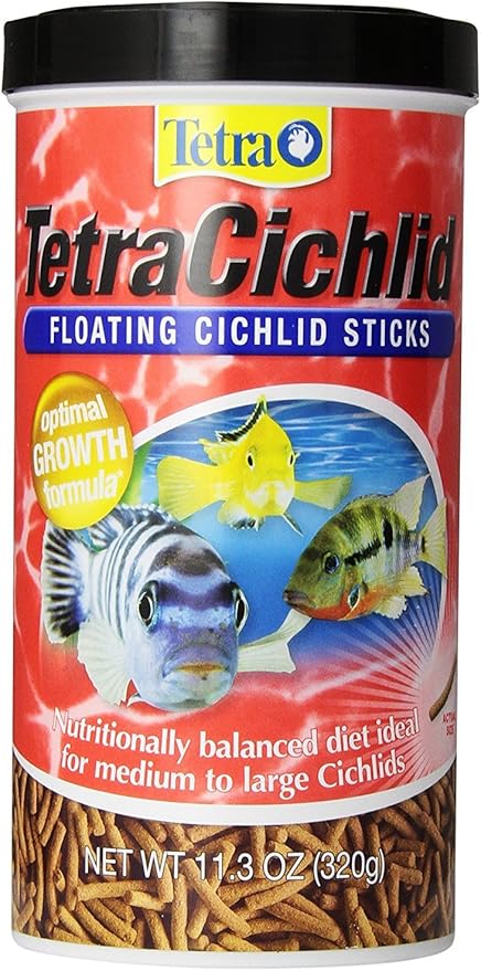 TetraCichlid Floating Cichlid Sticks 11.3 Ounces, Pond Fish Food, Nutritionally Balanced Tetra