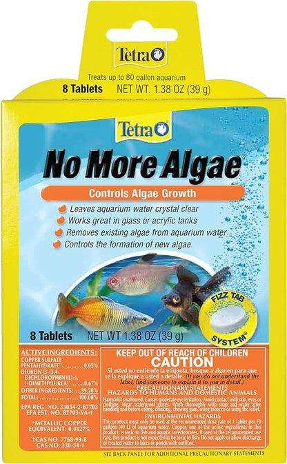 Tetra No More Algae Tablets, 8 tablets, Controls Algae in Aquariums Tetra