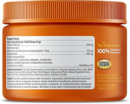 Zesty Paws Dog Allergy Relief - Dog Itching Skin Relief - Dog Probiotics for Itchy Skin and Itchy Ears - Dog Allergy Chews - Dog Itch Relief - Dog Skin Allergy Relief - Lamb - 50ct ZestyPaws