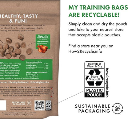 Buddy Biscuits Trainers 10 oz. Pouch of Training Bites Soft & Chewy Dog Treats Made with Chicken Flavor - PAWPICO