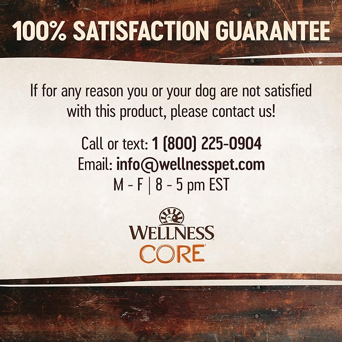 Wellness CORE Grain-Free High-Protein Dry Dog Food, Natural Ingredients, Made in USA with Real Meat, All Breeds, For Adult Dogs (Ocean Whitefish, Herring & Salmon, 26-Pound Bag) - PAWPICO