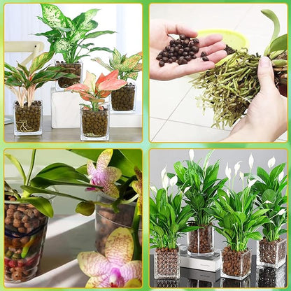 Halatool 18 LB Leca Clay Pebbles for Plants 4mm-16mm Clay Balls 100% Natural Hydroton Leca Balls for Indoor Plants Hydroponic Growing Gardening Orchids Drainage Decoration Aquaponics HALATOOL