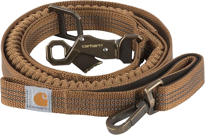 Carhartt Shock Absorbing Dog Leash Carhartt Brown/Brushed Brass Carhartt