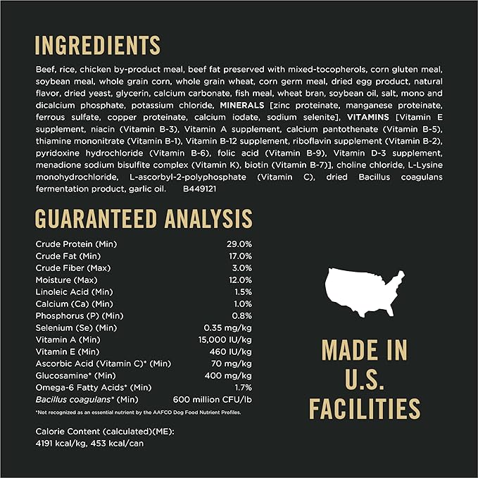 Purina Pro Plan High Protein Small Breed Dog Food, Shredded Blend Beef & Rice Formula - 18 lb. Bag - PAWPICO