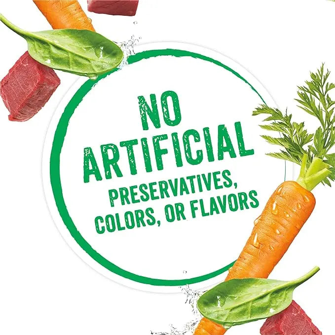 Beneful Purina Infused Wet Dog Food Pate, with Real Beef, Carrots and Spinach, with Bone Broth for Dogs - (8 Packs of 3) 3 oz. Sleeves - PAWPICO