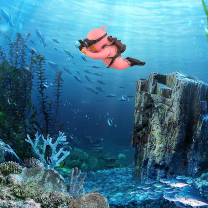 onesimcr Floating Fish Tank Decorations, Aquarium Decorations, Lovely Diver Fish Tank Decorations, Floating Device Fish Tank Accessories，Suitable for All Kinds of Fish Tanks(Pink)… onesimcr