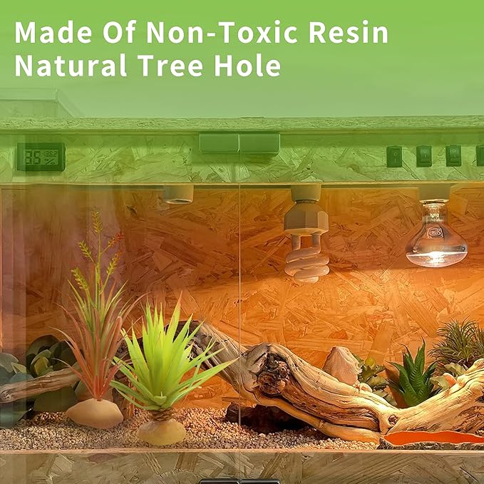 JIHAQUA Reptile Terrarium Decor 2-Piece Realistic Succulent Set,Lifelike Plastic Plants for Geckos, Bearded Dragons,Snakes,Turtles,Lizards,Insects Reptile Habitats JIHAQUA