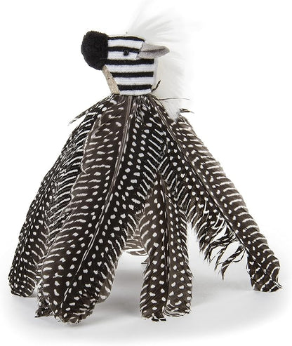 Petlinks HappyNip Zippy Zebra Feather Cat Toy, Contains Silvervine & Catnip - Black/White, One Size - PAWPICO