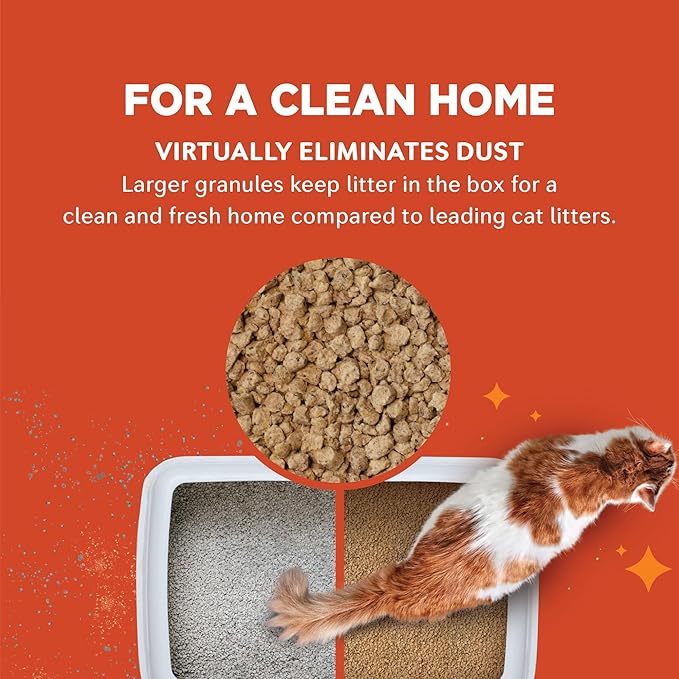 WORLD'S BEST CAT LITTER Low Tracking & Dust Control Multiple Cat Unscented 15-Pounds - Natural Ingredients, Quick Clumping, Flushable & Made in USA - Long-Lasting Odor Control & Easy Scooping - PAWPICO