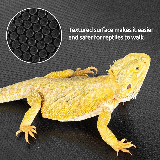 REPTIZOO Reptile Substrate Mat Terrarium Carpet, 118" x 23.6" Non-Adhesive Reptile Terrarium Bedding Substrate Liner, Reptile Tank Accessories for Bearded Dragon,Leopard Gecko,Lizard,Tortoise REPTIZOO