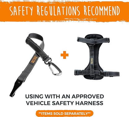 Mighty Paw Dog Seat Belt For Car - LATCH Compatible Adjustable Dog Seatbelt Harness for Small, Medium and Large Pets. Distraction Free Driving, Heavy-Duty Design with Aviation Grade Aluminum Carabiner - PAWPICO