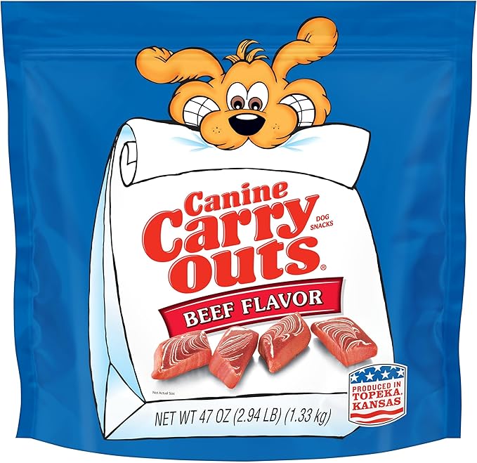 Canine Carry Outs Dog Treats, Beef Flavor, 47 Ounce - PAWPICO