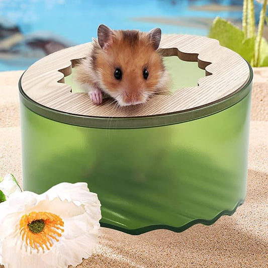 Hamster Bathroom, Small Animal Sand Bath Box, Premium Hamster Bathtub, Easy to Clean, Small Animals Cage Accessories, Sand Bath Container for Dwarf Hamster, Syrian Hamster, Gerbil Wenriko