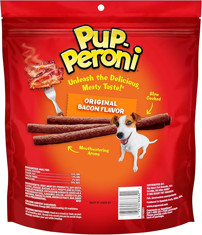 Pup-Peroni Dog Treats, Original Bacon Flavor, 22.5 Ounce, Made with Real Bacon - PAWPICO