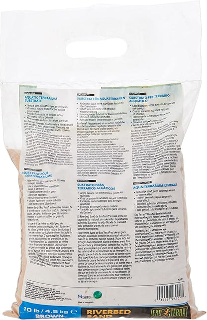 Exo Terra Riverbed Sand, 10-Pounds - Real Riverbed Sand with No Added Dyes or Chemicals ExoTerra