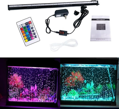 HCDMRE LED Aquarium Light, Multi-Color Fish Tank Light with Remote Control, 16 Colors and 4 Modes, IP68 Waterproof,Underwater Submersible LED Lights,67cm/26.4" PAWPICO
