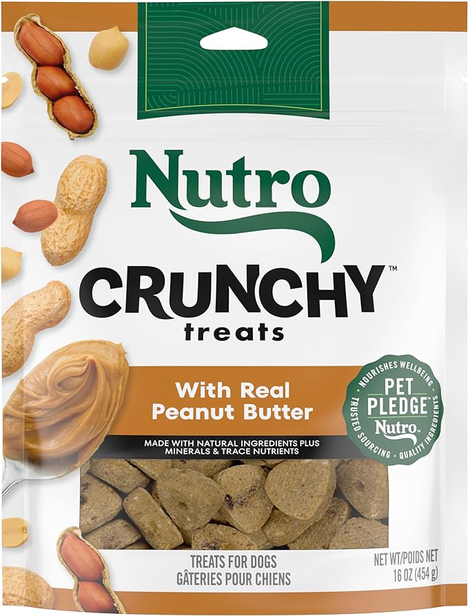 Nutro Crunchy Dog Treats With Real Peanut Butter, 16 oz. Bag - PAWPICO