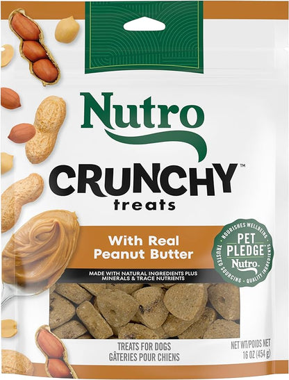 Nutro Crunchy Dog Treats With Real Peanut Butter, 16 oz. Bag - PAWPICO