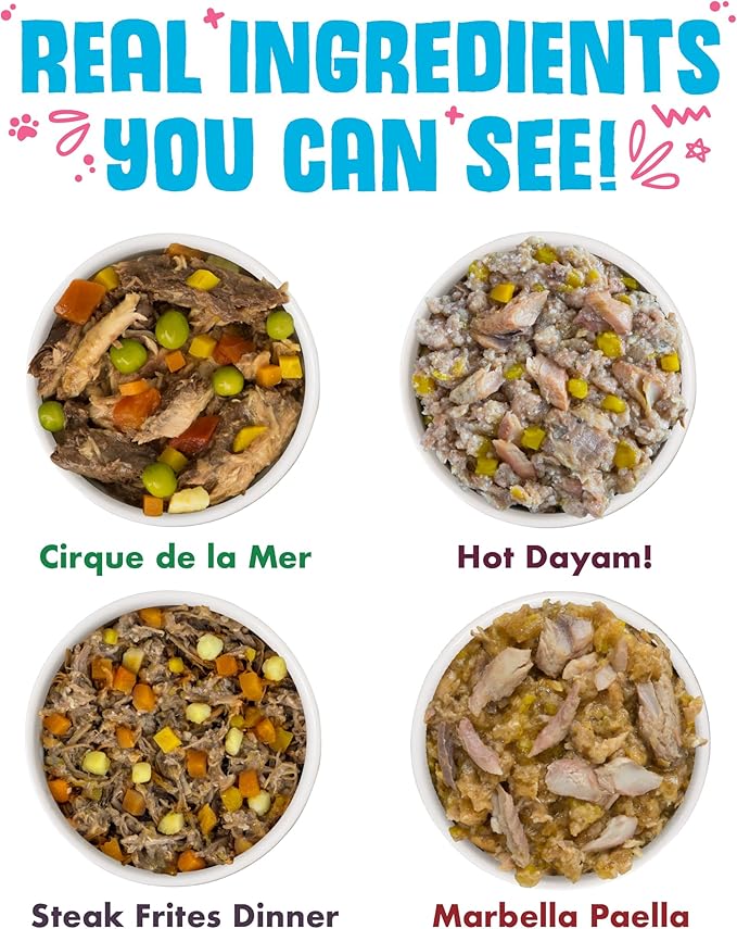 Weruva Classic Dog Food, Variety Pack, Chicken Free, Just 4 Me, Wet Dog Food, 5.5oz Cans (Pack of 24) - PAWPICO