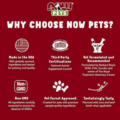NOW Pet Health, Pet Relaxant Supplement, Formulated for Cats & Dogs, NASC Certified, 90 Chewable Tablets NOW