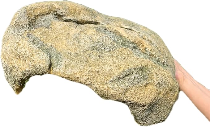 Extra Large Reptile Hide Resin Snake Hides for Ball Pythons Reptile Hides and Caves Simulation Rock Reptile Hideout for Habitat Lizard Leopard Gecko Bearded Dragon ZXUAQNOE