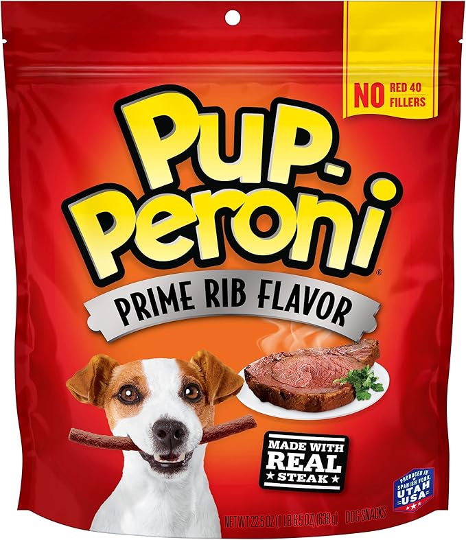 Pup-Peroni Dog Treats, Prime Rib Flavor, 22.5 Ounce, Made with Real Steak - PAWPICO