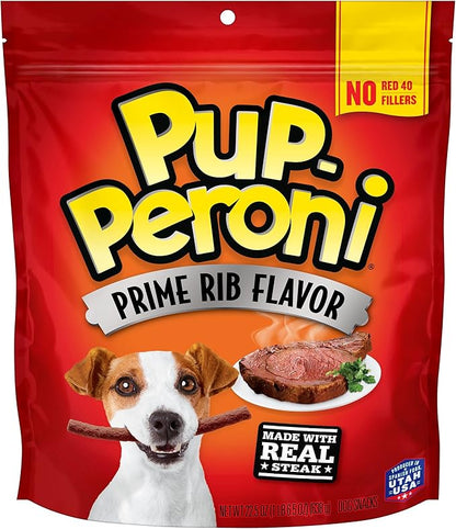 Pup-Peroni Dog Treats, Prime Rib Flavor, 22.5 Ounce, Made with Real Steak - PAWPICO