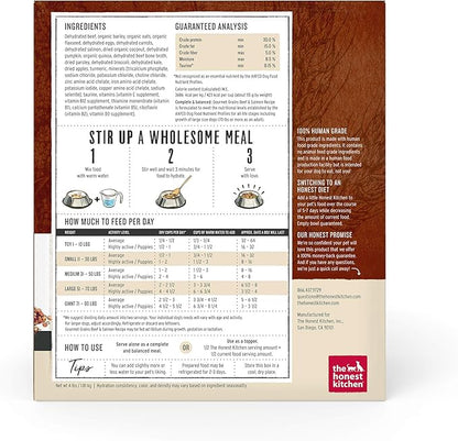 The Honest Kitchen Gourmet Grains Beef & Salmon Recipe Dehydrated Dog Food, 4 lb box - PAWPICO