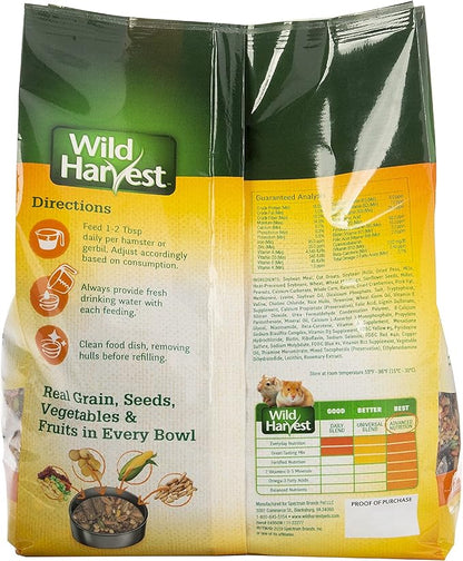 Wild Harvest Hamster and Gerbil Advanced Nutrition Diet, 4-Pound, Multicolor, One Size (E1950W), 4 pounds (Pack of 2) Wild+Harvest