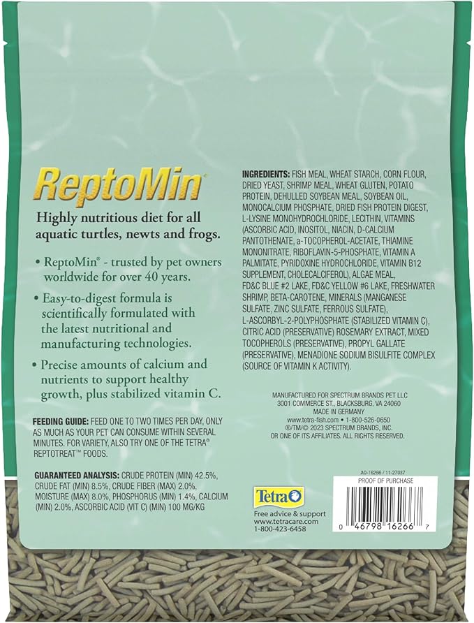 Tetra ReptoMin Floating Food Sticks, Food for Aquatic Turtles, Newts and Frogs, 2.65 lbs Tetra