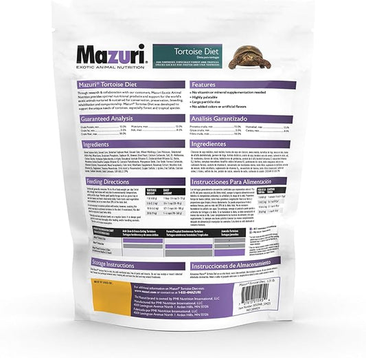 Mazuri | Tortoise Diet | 1.25 Pound (1.25 LB) Bag Mazuri