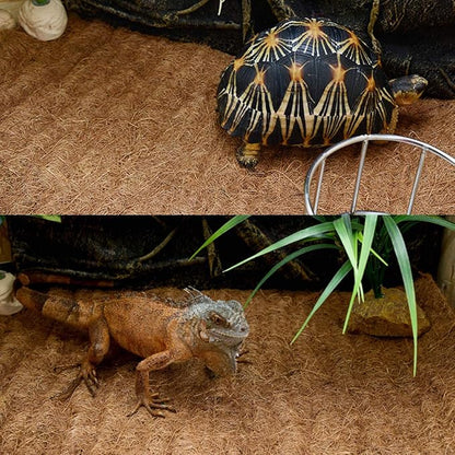 Hamiledyi Reptile Carpet Mat 19.7x11.8in Coconut Fiber Substrate,Lizard Cage Pad Tortoise Substrate Liner Snake Coco Liner for Bearded Dragon Snake Gecko Turtle Lizard Chamelon Iguana. Hamiledyi