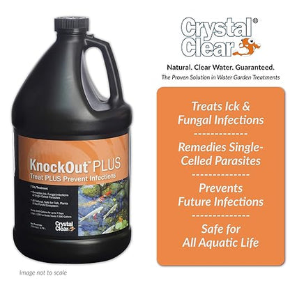 CrystalClear Knockout Plus All Natural Fish Treatment - 1 Gallon CrystalClear