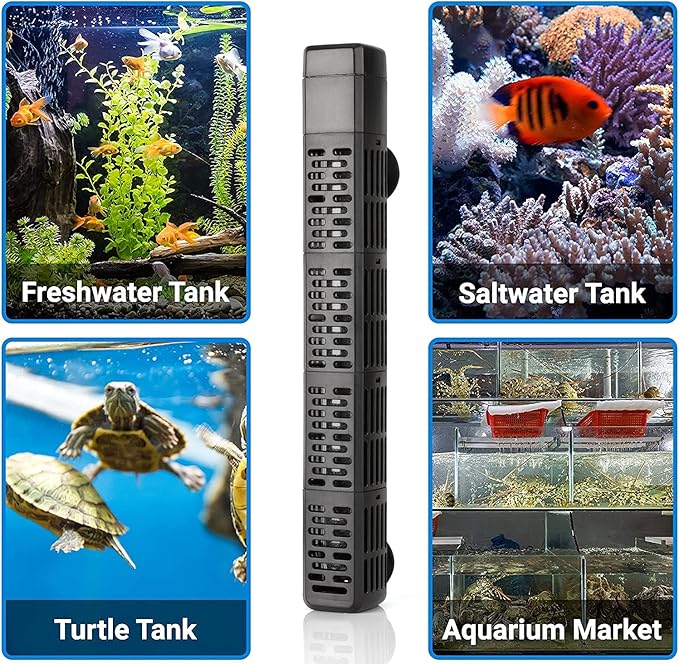 HiTauing Aquarium Heater, 50W/100W/200W/300W/500W Submersible Fish Tank Heater with Over-Temperature Protection and Automatic Power-Off When Leaving Water for Saltwater and Freshwater HiTauing