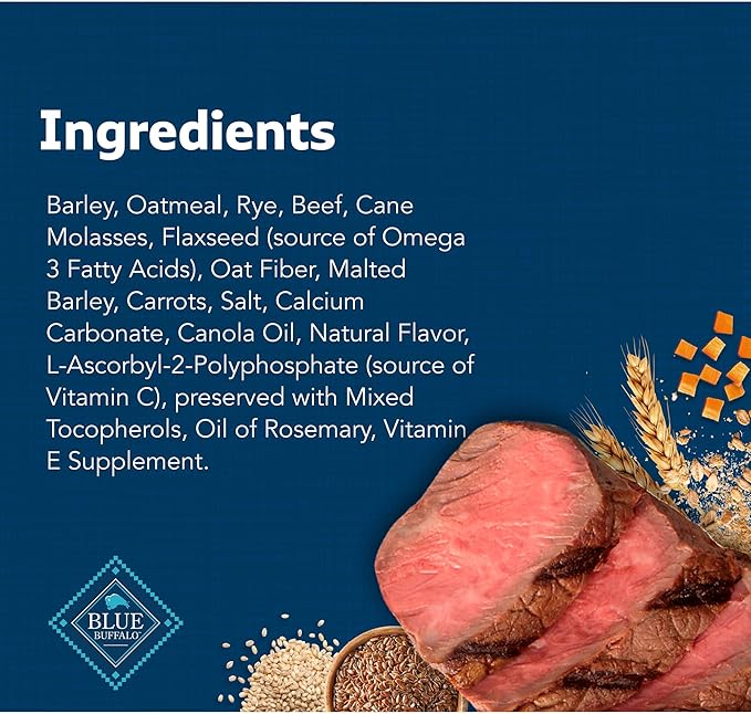 Blue Buffalo Health Bars Crunchy Dog Biscuits, Oven-Baked With Natural Ingredients, Beef, 16-oz Bag - PAWPICO