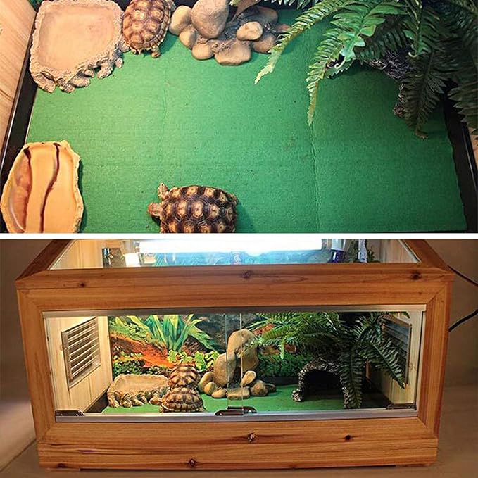47.2" X 23.6" Reptile Carpet Large Mat Substrate Liner Bedding Reptile Supplies for Terrarium Lizards Snakes Bearded Dragon Gecko Chamelon Turtles Iguana Tfwadmx