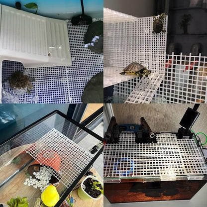 ALEGI Aquarium Fish Tank Divider Plastic Egg Crate Aquarium Filter Bottom Tray Plastic Grid (L 6pcs) ALEGIAquarium