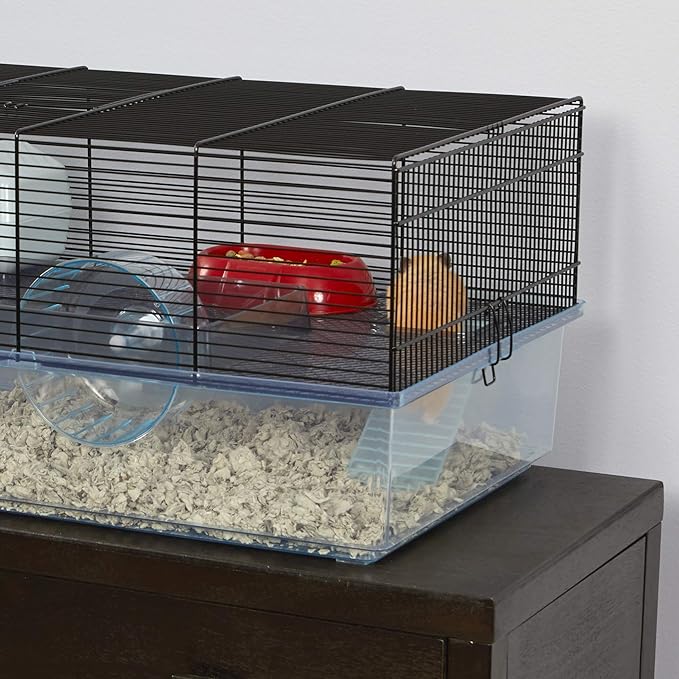 Ferplast Favola Hamster Cage Includes Free Water Bottle, Exercise Wheel, Food Dish & Hamster Hide-Out Large Hamster Cage Measures 23.6L x 14.4W x 11.8H-Inches Ferplast