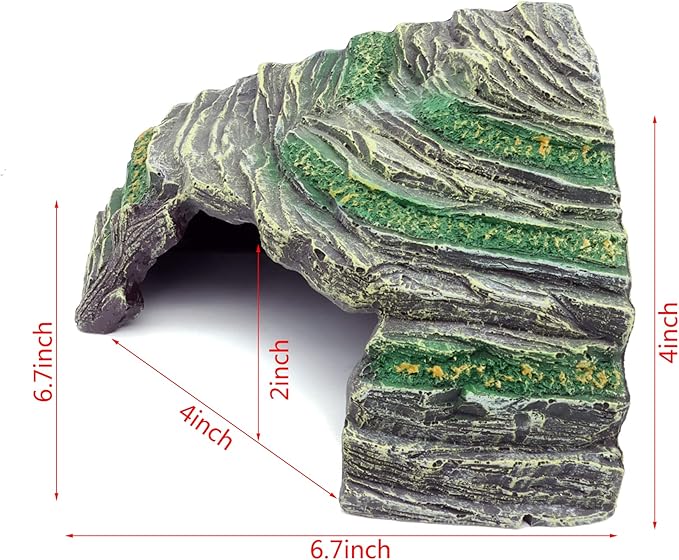 JIHAQUA Terrarium Decor Reptile Hide Reptile Hides and Caves Aquarium Tank Accessories Decorations,Medium JIHAQUA